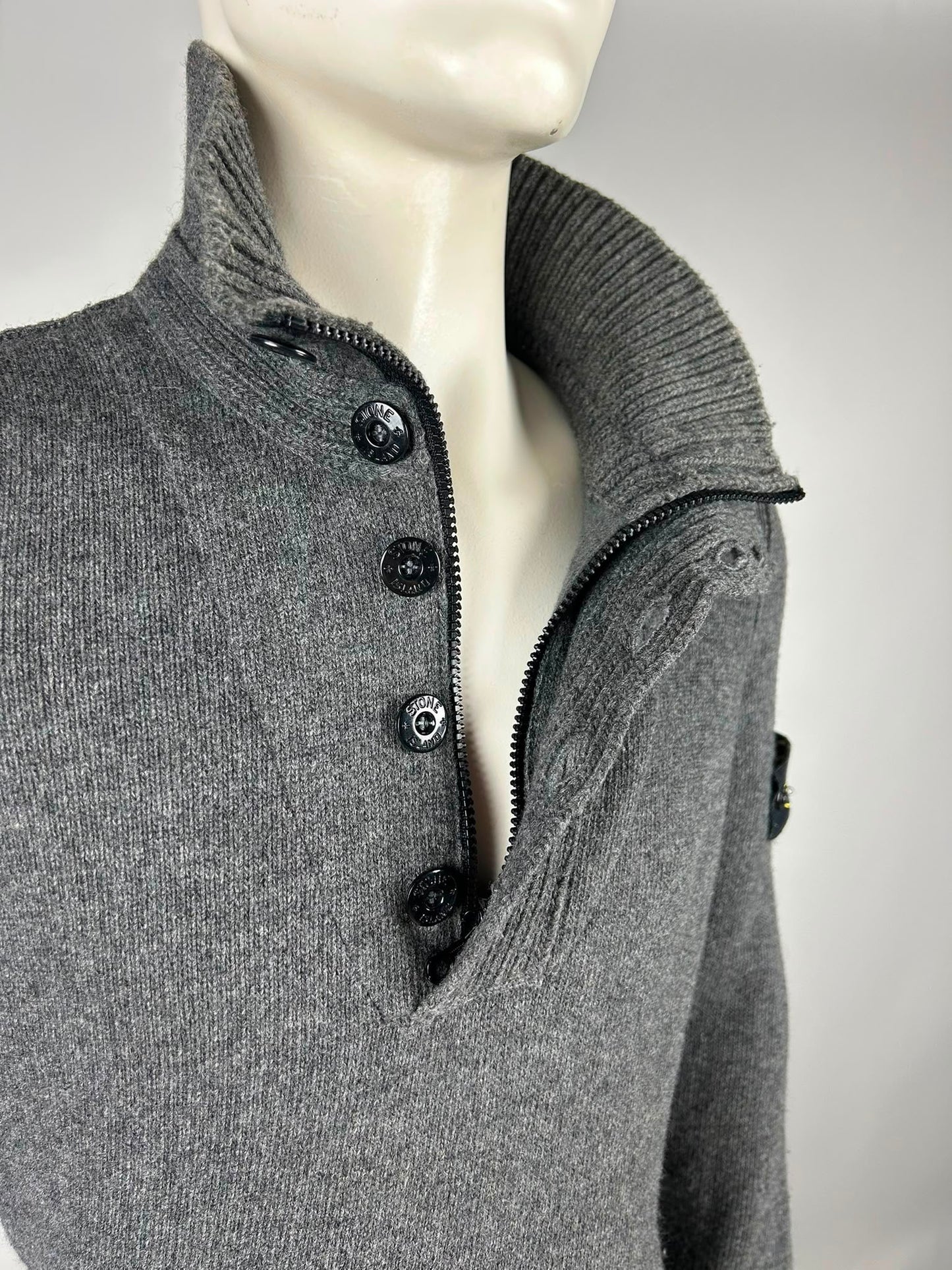 Stone Island Wool Knitwear Quarterzip (M)
