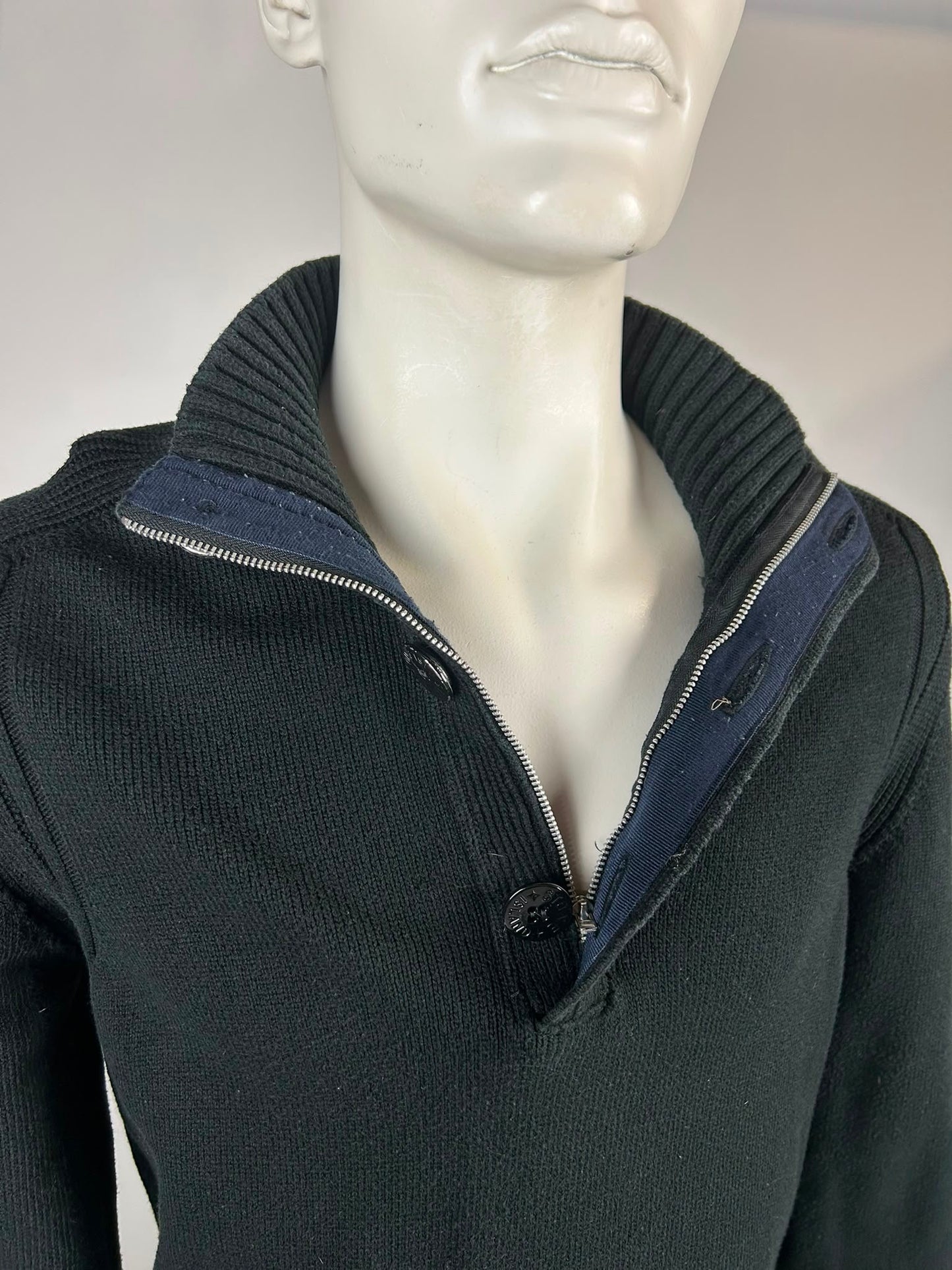 Stone Island Wool Knitwear Quarterzip (XL)