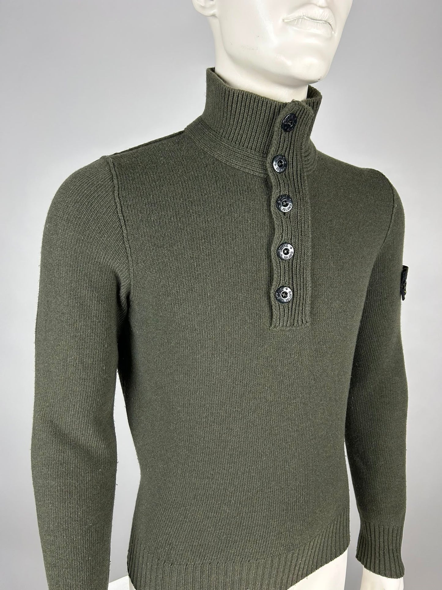 Stone Island Wool Knitwear Quarterzip (M)