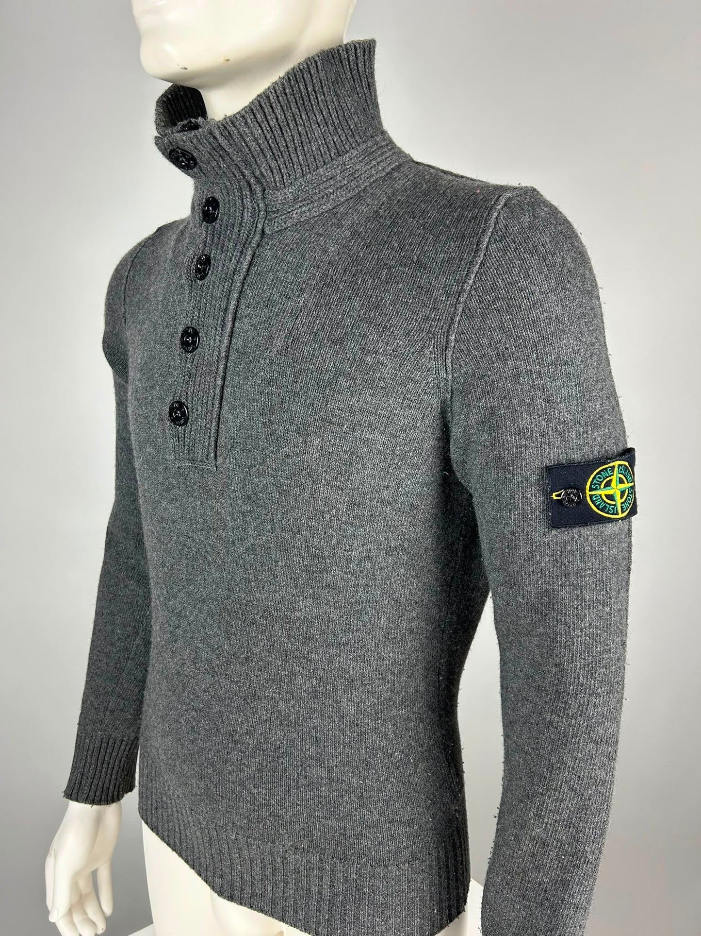 Stone Island Wool Knitwear Quarterzip (M)