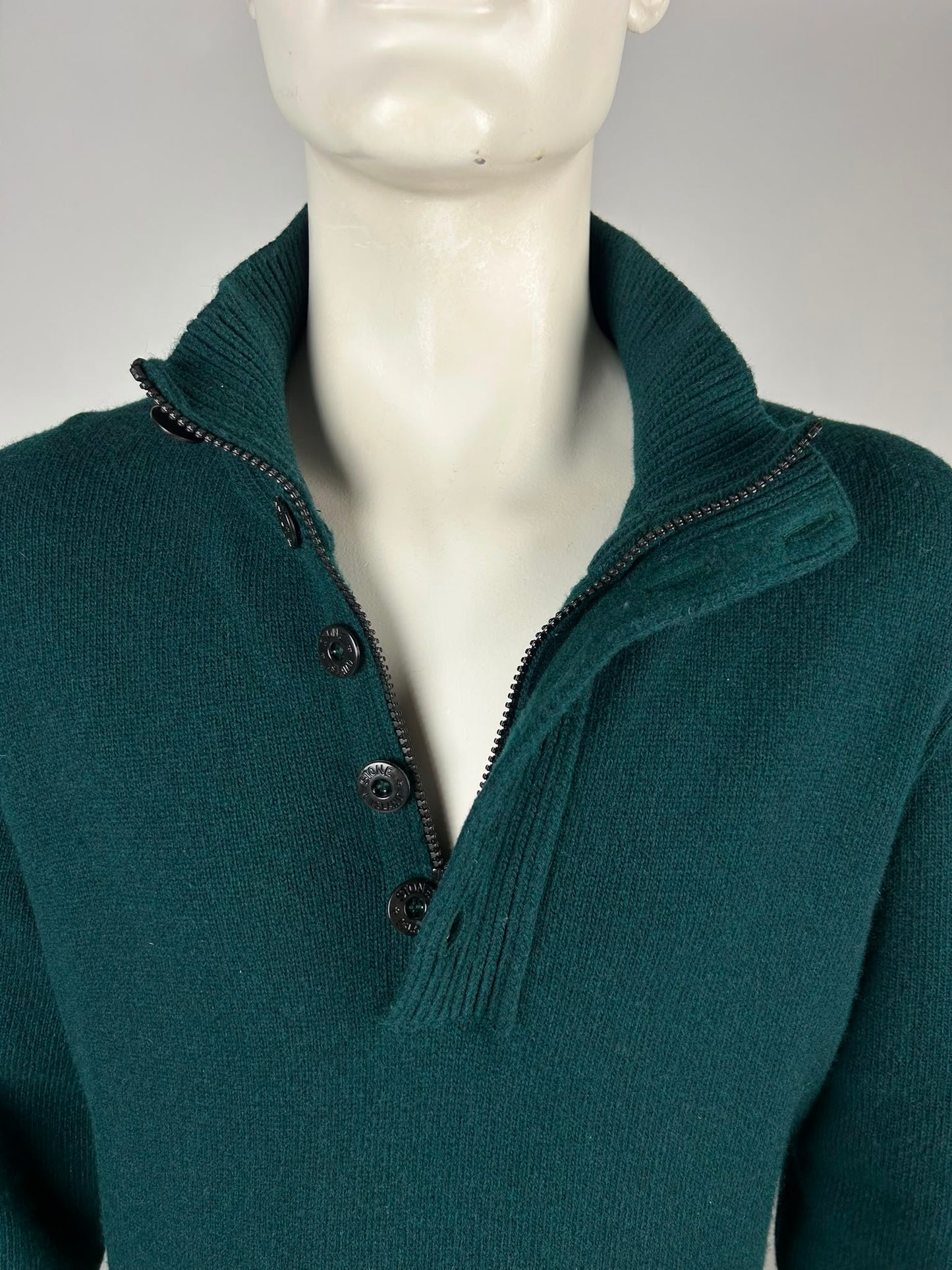 Stone Island Wool Knitwear Quarterzip (XXL)