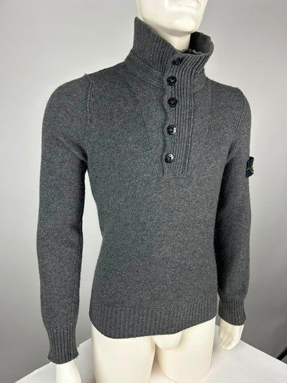 Stone Island Wool Knitwear Quarterzip (M)