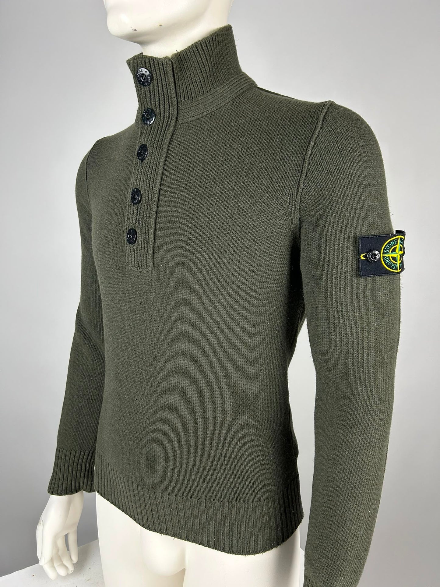 Stone Island Wool Knitwear Quarterzip (M)