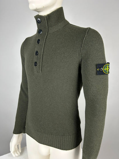 Stone Island Wool Knitwear Quarterzip (M)
