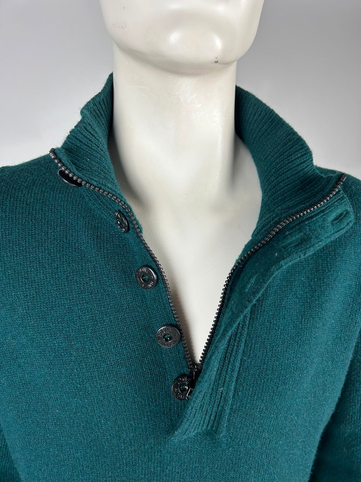Stone Island Wool Knitwear Quarterzip (XXL)