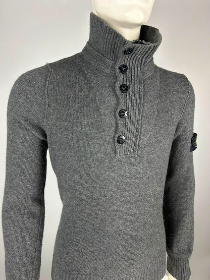 Stone Island Wool Knitwear Quarterzip (M)