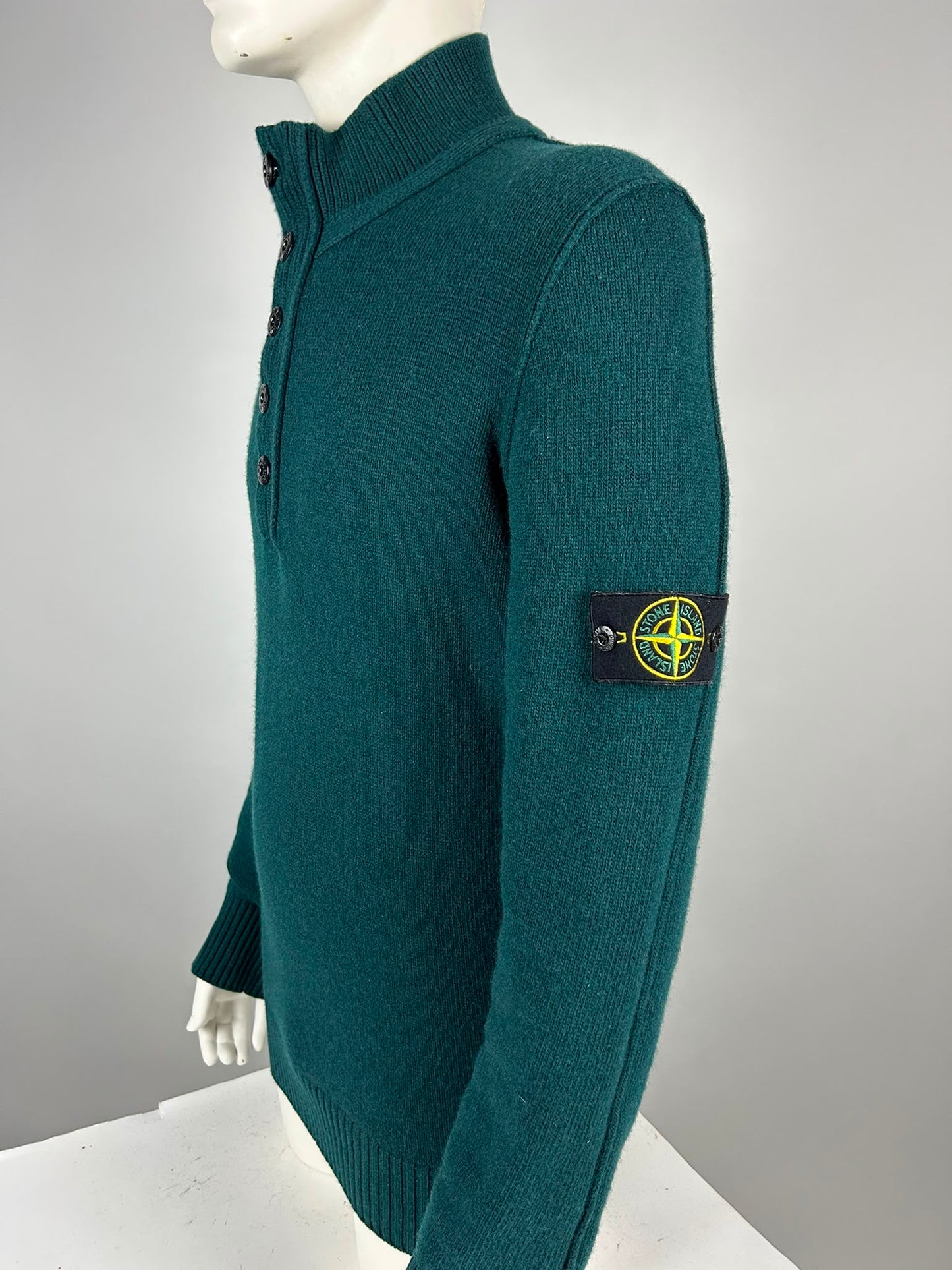 Stone Island Wool Knitwear Quarterzip (XXL)