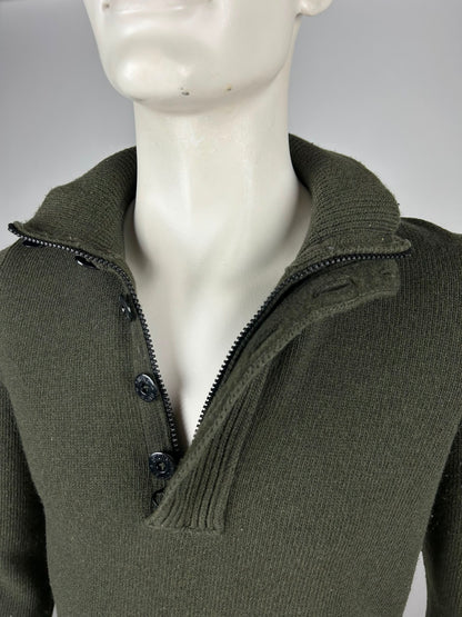Stone Island Wool Knitwear Quarterzip (M)