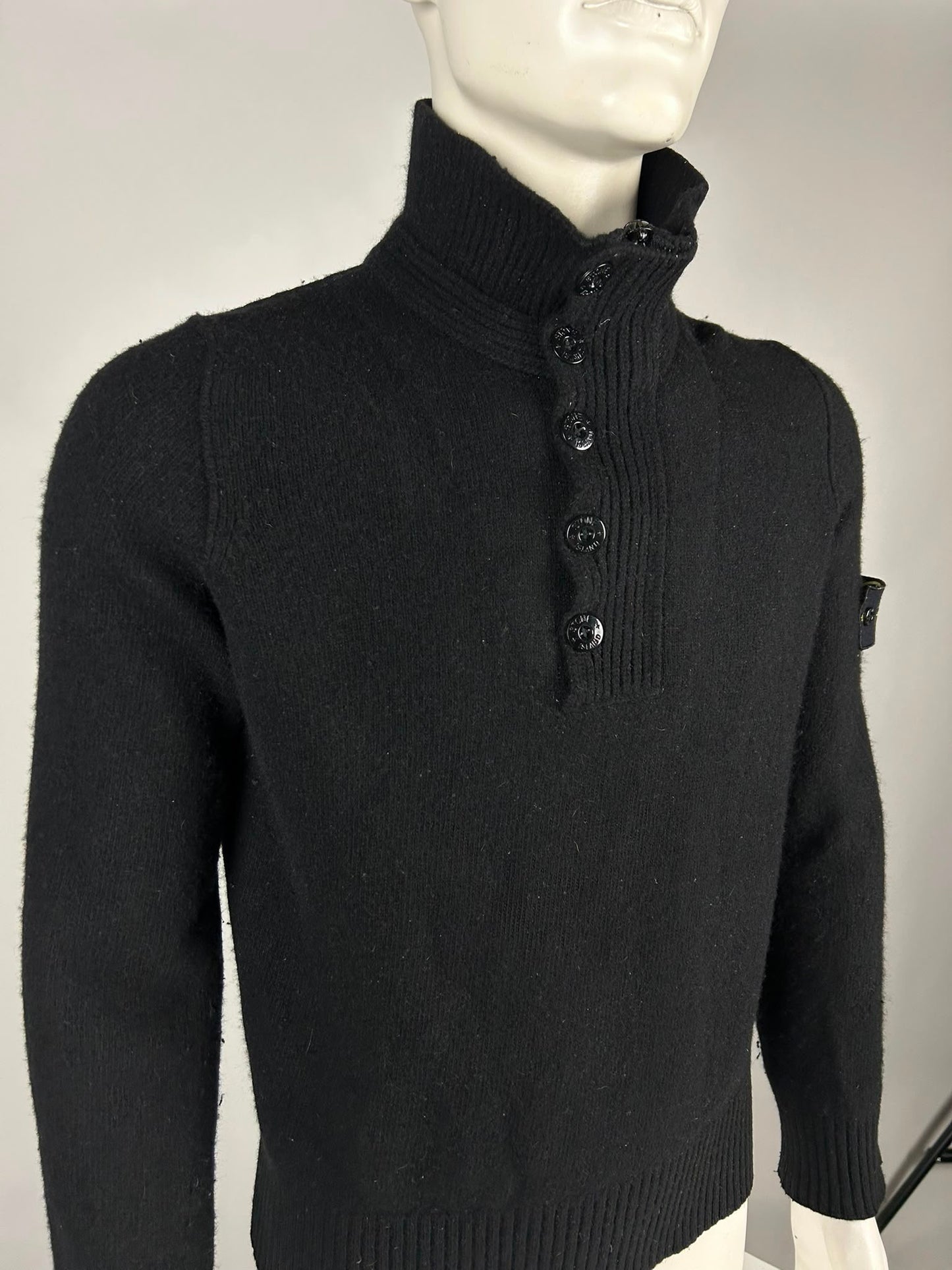 Stone Island Wool Knitwear Quarterzip (L)