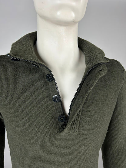Stone Island Wool Knitwear Quarterzip (M)
