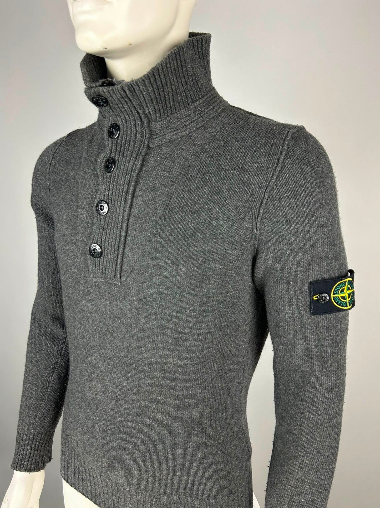 Stone Island Wool Knitwear Quarterzip (M)