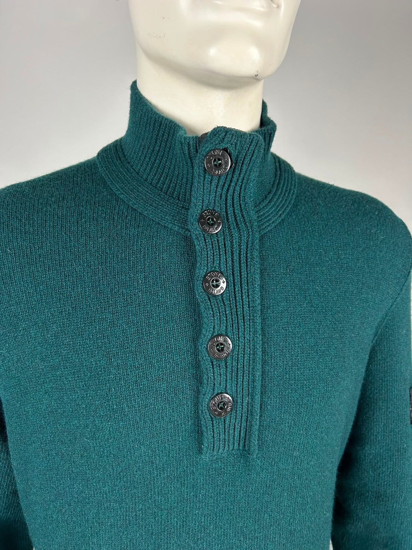 Stone Island Wool Knitwear Quarterzip (XXL)